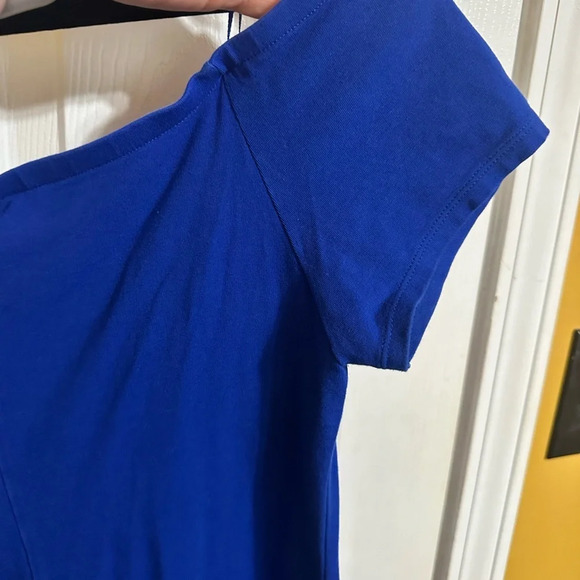 Express off the shoulder blue cotton dress - size Large - Picture 2 of 4